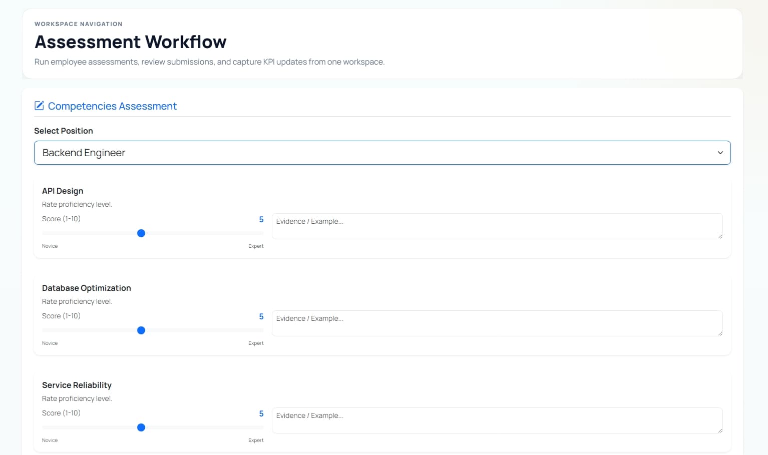 HR Suite — Competency Assessment